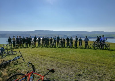Foto di gruppo alla diga di San Giuliano